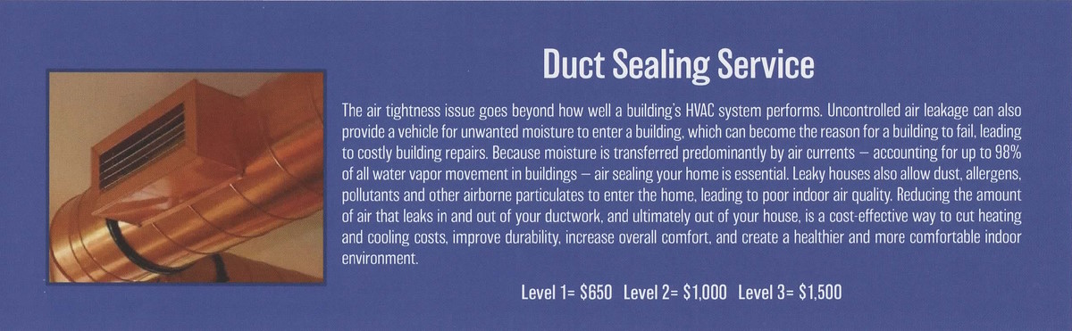 Simons Flyer Upgrade Option - Duct Sealing Service