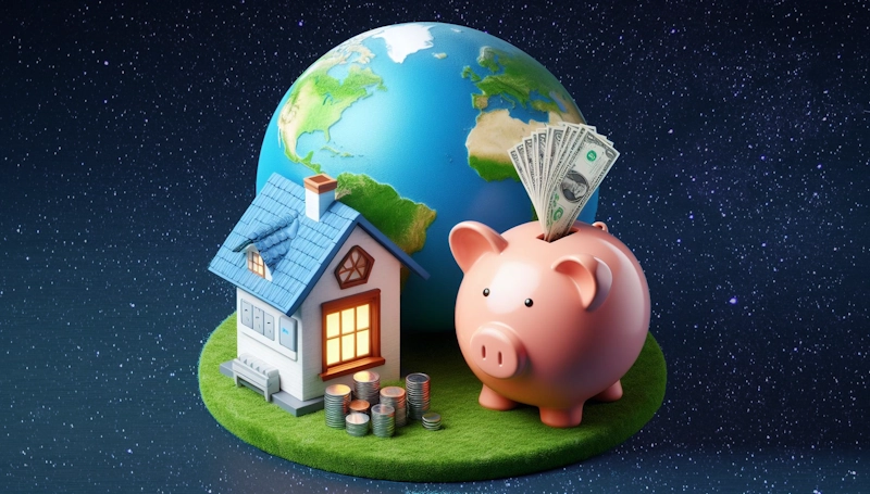 saving planet and piggy bank savings home efficiency